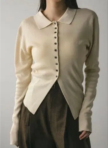 스타일 믹서기 2WAY 컬러 니트 폴로 아이보리