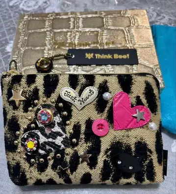 [ 미사용품 택 포함 ] Think Bee! 레오파드 무늬 파우치