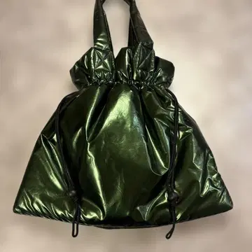 ANNA SUI 다크 그린 드로스트링식 거의 미사용