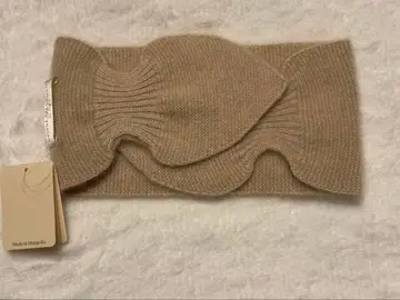 캐시미어 100% 터번 헤드밴드 스카프 베이지