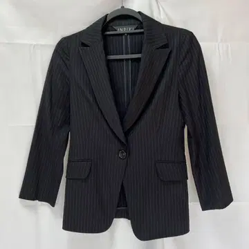 [새상품급] INDIVI(인디비) 스트라이프 패턴 테일러드 자켓 38 M