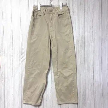 지유 배기진 28인치 [M 상당] 베이지 라이트 카키 루즈핏