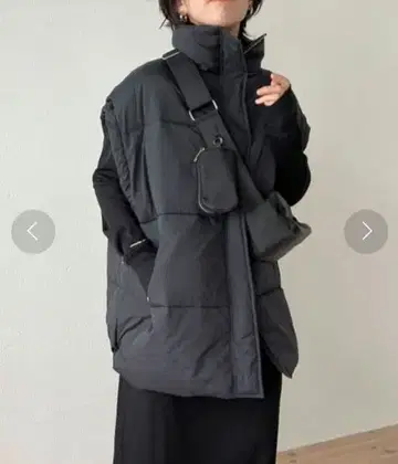 wee9s 오버 사이즈 페이크 다운 베스트