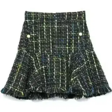 릴리 브라운 프린지 트위드 미니 스커트