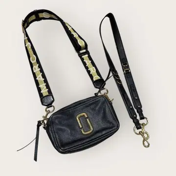 블랙 가죽 숄더백