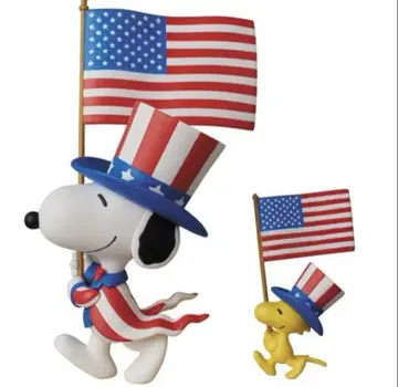 메디콤토이 피규어 스누피 우드스탁 U.S.A. 피넛