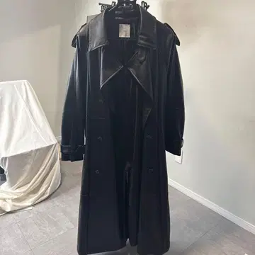 Lui's 합성 가죽 트렌치코트