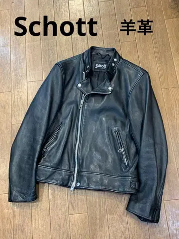 Schott 샷 양가죽 더블 가죽 자켓 S