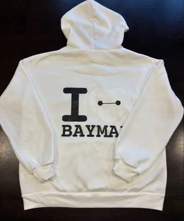 I BAYMAX 화이트 후드티 새상품 L 사이즈