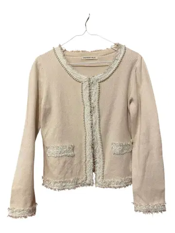 스트로베리 필즈 프린지 펄 장식 자켓형 가디건