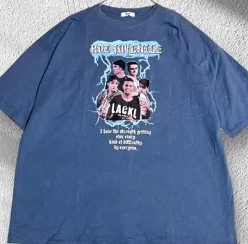 네이비 오버 사이즈 T셔츠