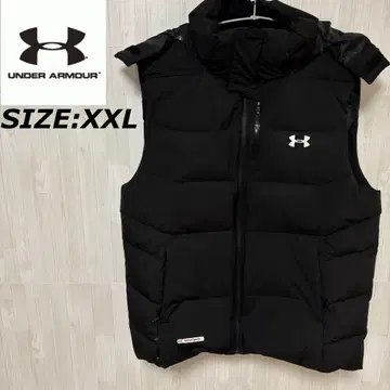 언더아머 다운 베스트 heatgear 후드 부착 XXL 블랙
