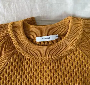 YASHIKI 돈텐 니트 머스타드