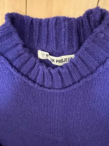 PINK PROJECT 보라색 크루넥 스웨터