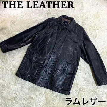 카 코트 양가죽 가죽 자켓 블랙 한국제 산에이 y2k