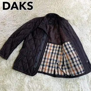 닥스 다크 브라운 퀼팅 다운 자켓 하우스 체크 M