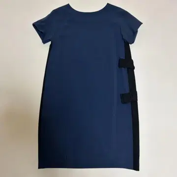 네이비 무릎 기장 원피스