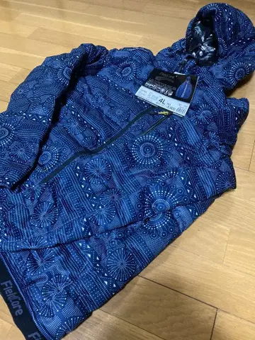 워크맨 네이비 기하학 패턴 얼티밋 후드티 4L