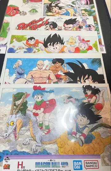 제일복권 드래곤볼 40th H상 클리어 포스터 6종 세트