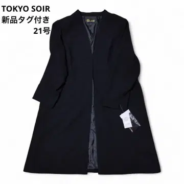 [ 새상품 ] 도쿄 소와르/빅 사이즈 21호/롱 자켓/블랙 포멀