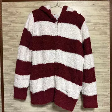 [ 새상품급 ] 젤라또피케 플리스 룸웨어 후드 상하의 세트 빨간색 화이트