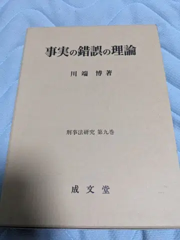 사실의 착오 이론 가와바타 히로시 저