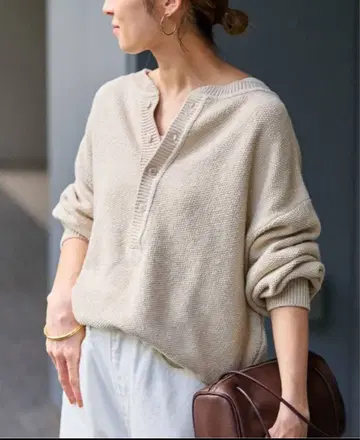 FRAMeWORK 프레임워크 카노코 2WAY 니트 베이지