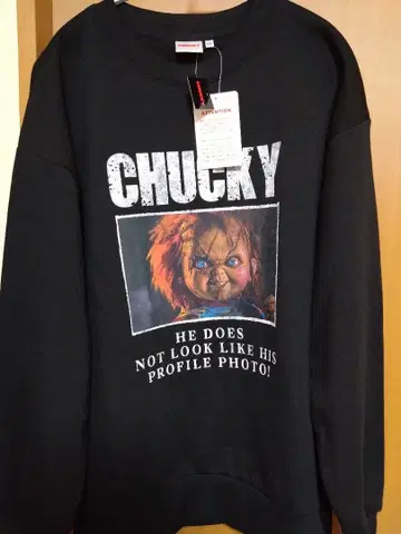 CHUCKY 차키 그래픽 스트레이너 블랙 LL