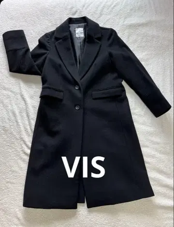 VIS 블랙 체스터 코트  S 사이즈