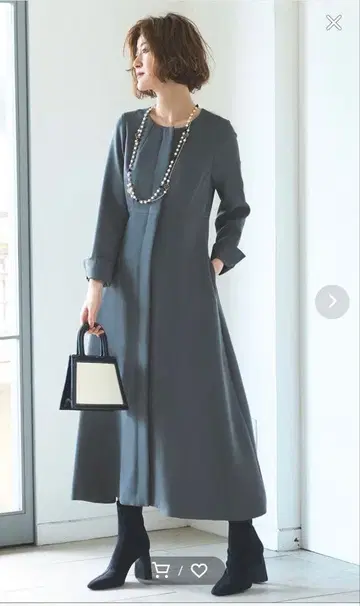 롱 원피스 깔끔한 원피스 [새상품급]