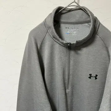 언더아머 골프 하프 지퍼 맨투맨 그레이 계열 남성용 2XL 사이즈