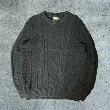 [ 인기 ] L.L.BEAN 피셔맨 니트 아란 케이블 블랙