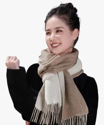 캐시미어 100% 더블 페이스 머플러 모카 브라운 Utukky