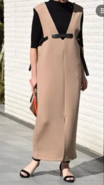 Eimee Law 디자인 벨트 본딩 오버롤 스커트 38