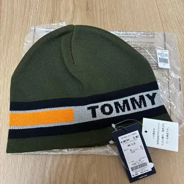 새상품 타미힐피거 TOMMYJEANS 니트 모자 올리브 그린 남성/여성