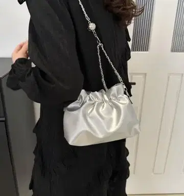 숄더백 복조리백 포멀 결혼식 체인 파티 실버
