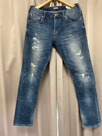 BAYFLOW 데미지 가공 테이퍼드 데님