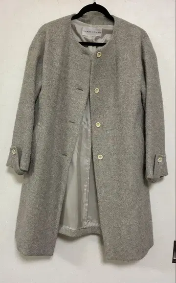 가격 인하! HUMAN WOMAN 알파카 혼방 롱 코트 M