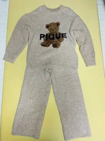 PIQUE 베이지 곰 룸웨어 세트