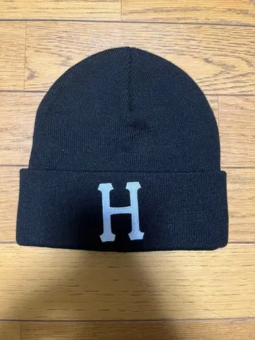 블랙 니트 모자 HUF