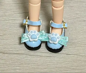 [오비츠11] 블루 젤리 리본 슈즈 상큼하고 귀여운 인형 신발 한정판