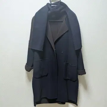 밴야드 스톰 더블 페이즈 노카라 리버서블 롱 코트