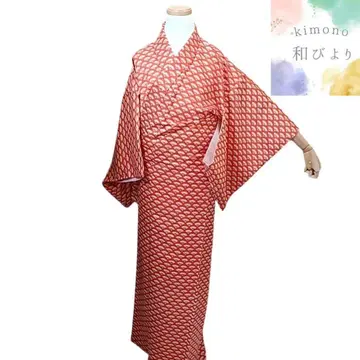 화12 기모노 이중 기모노 코몬 빨간색 부채