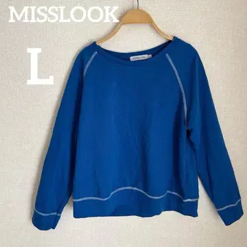 새상품급 MISSLOOK [ L ] 파랑 라운드넥 트레이닝복 여성용