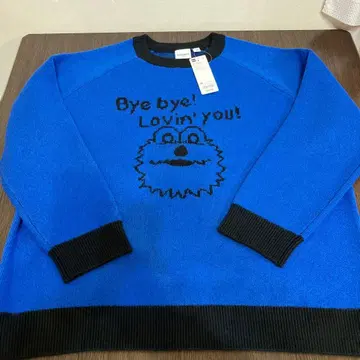 [ 새상품 ] GU 퍼펫 스 오버 사이즈 니트 풀오버 XL 파랑