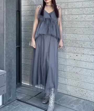 AMERI UND TULLE BUSTIER LAYERED DRESS