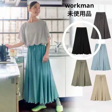 워크맨 여자 여성용 메쉬 플리츠 스커트 블랙 M size
