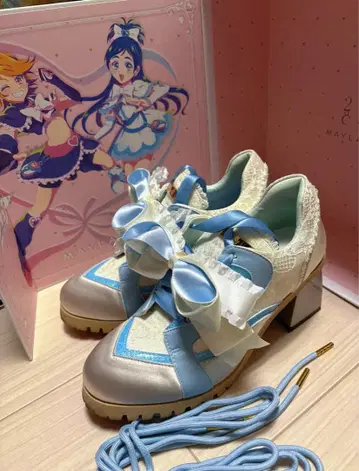 MAYLA 빛의 전사 프리큐어 아이코닉 힐 스니커즈 큐어 화이트