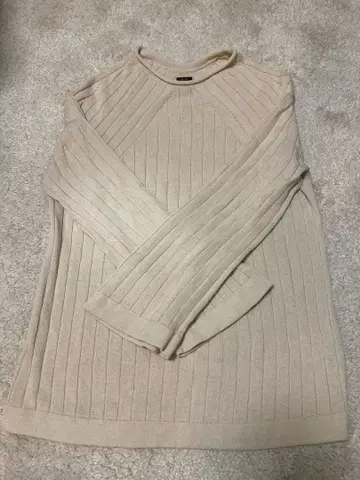 BATONER 리브 니트 아이보리