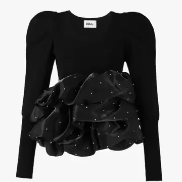 정품 Bibiy AMELIE PEPURAMU KNIT 블랙